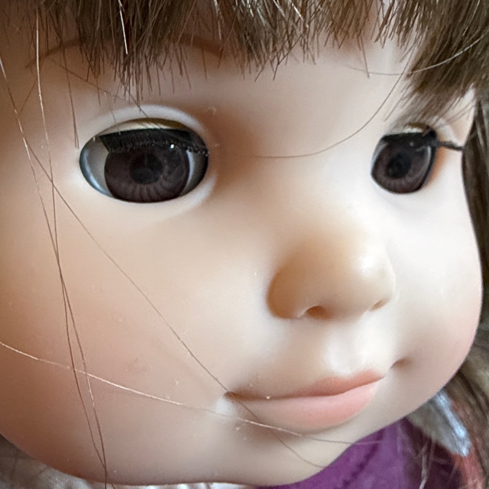 American Girl Bitty Baby Girl Doll Brown Hair Brown Eyes in fox pajama - Picture 3 of 8